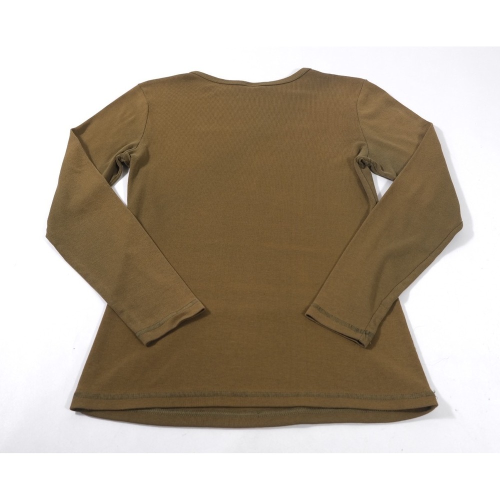 B.U.M. Equipment Top Womens XL Brown Long Sleeve Kangaroo Pocket Ribbed Knit